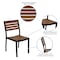 Flash Furniture Lark Outdoor Stackable Side Chair with Faux Teak Poly Slats, PK2 2-XU-DG-HW6036-GG - alternate 6